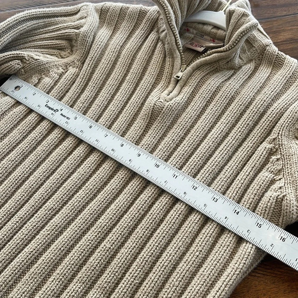 Sky Hawk ribbed boys big kids sweater size L (24-16) tan - Picture 9 of 12